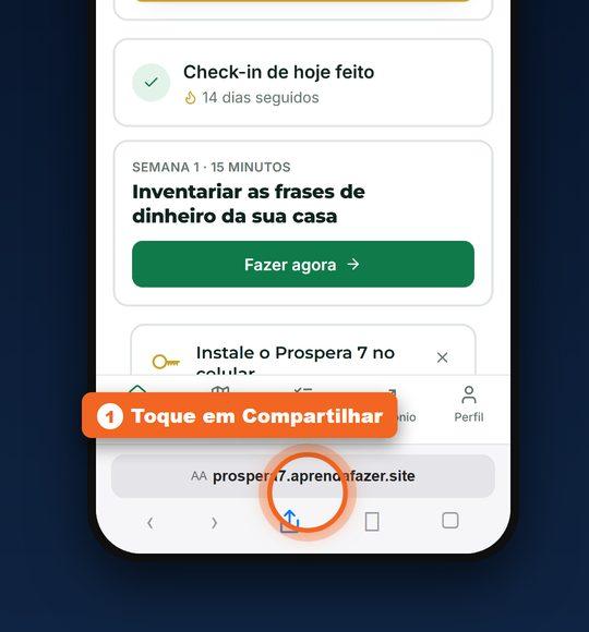 Abra o link do seu acesso no Safari